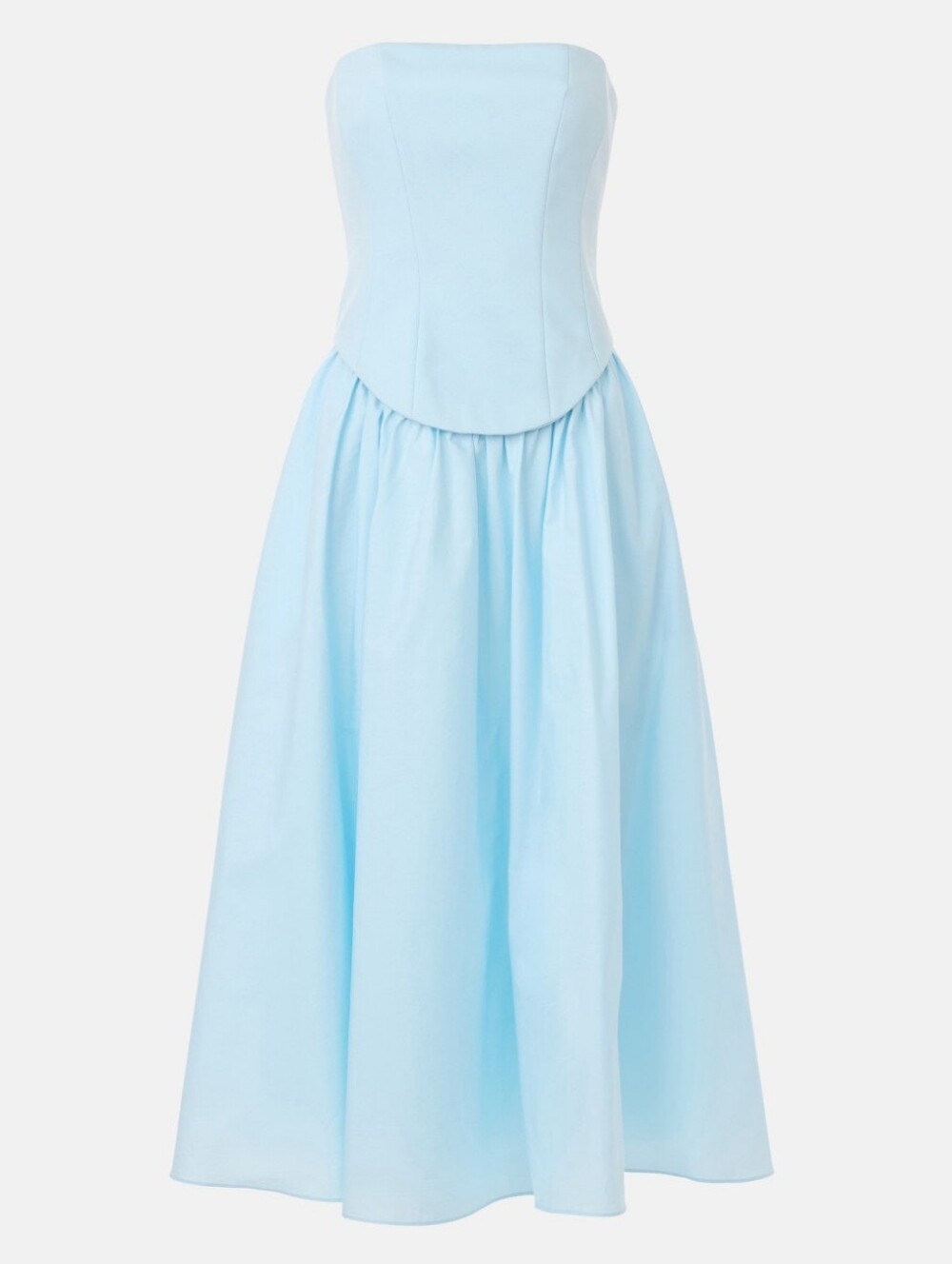 Toccin Corset Midi Dress Strapless Sleeveless Size 2
